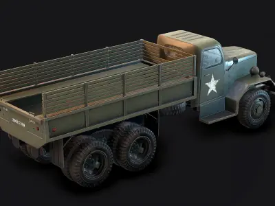 Army Truck Low Poly  Low-poly 3D model