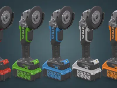 Angle Grinder Low-poly 3D model purchase