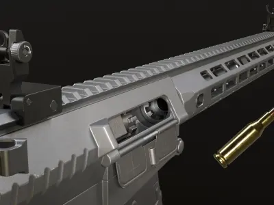Assault Rifle 762x39 Low-poly 3D model