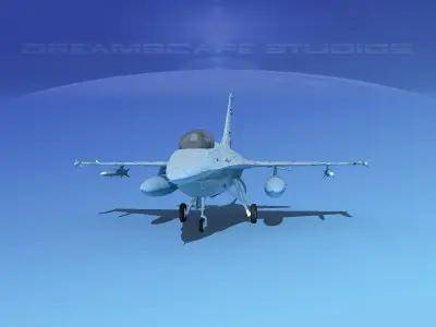 Gen Dyn F-16A Falcon V28 Egypt 3D model