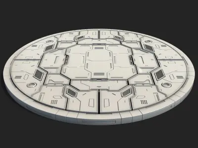 Sci-Fi Kit Free 02 Mecha Platform Free 3D model