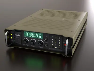 Military Radio Communication Device Low-poly 3D model