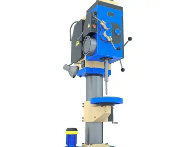 Industrial machine tool drilling vertical press 2N125L 3D model