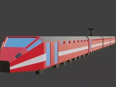 Train Low-poly 3D model shop