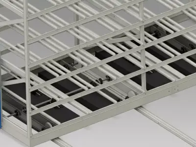 Adjustable Sliding Rack for Medical Laboratory  3D model
