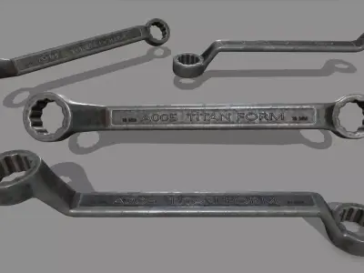 wrench Low-poly 3D model 17