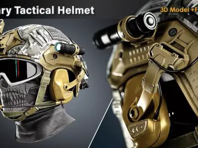 Military Tactical Helmet 3D model