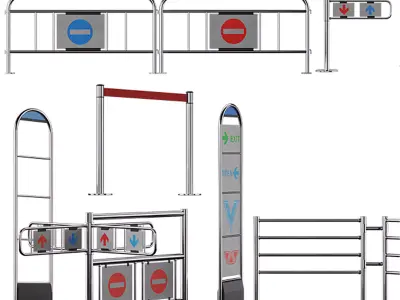 Fencing Entrance system fence 3D model