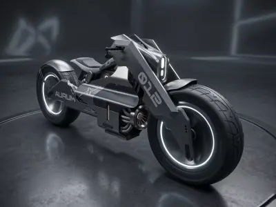 Futuristic Sci-Fi Concept Motorcycle AURUM 012  3D model