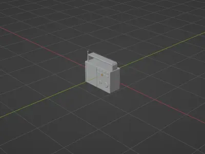 Minimalist Retro Radio Design Free 3D model