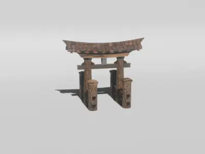 Torii Gate 3D model 3