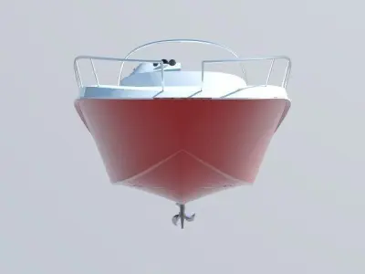 6m pleasure boat Low-poly 3D model