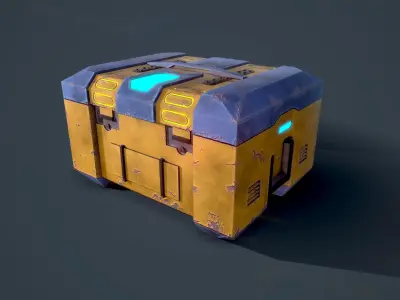 Si-Fi Box  Low-poly 3D model