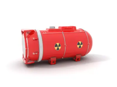 Nuclear Missile Model Pack with HighDetail Red Exterior Low-poly 3D model