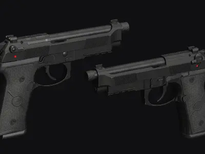 M9 Pistols Low-poly 3D model