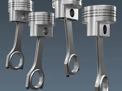 Engine piston 3D model by NoneCG - PBR