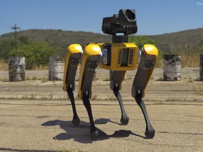SpotMini Boston Dynamics with Manipulator Rigged for Maya 3D model