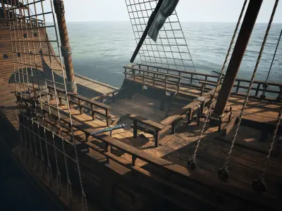 Peter von Danzig -Carrack-  Low-poly 3D model