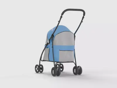 Baby stroller 3D model 3D model 2