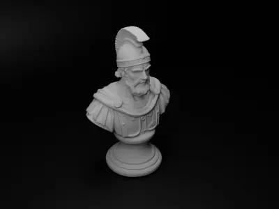 Byzantine Soldier Bust Chess 3D print model purchase
