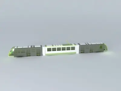 Tram metro train Free 3D model