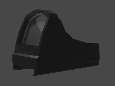 red dot sight low poly Free low-poly 3D model