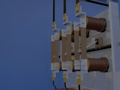Electric Control Panel Ats 3D model