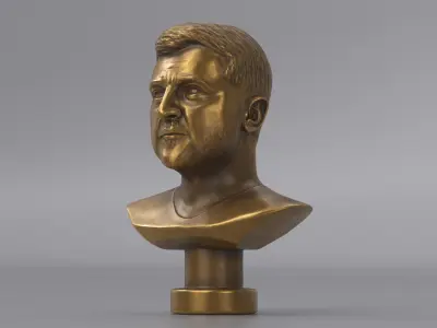  Bronze Bust of Zelensky 