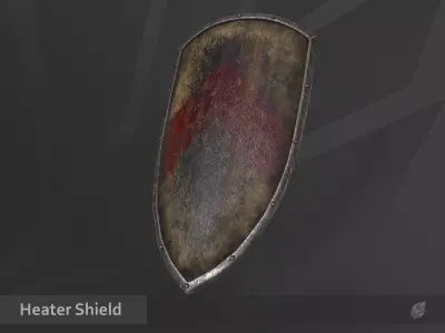 Heater Shield Low-poly 3D model purchase