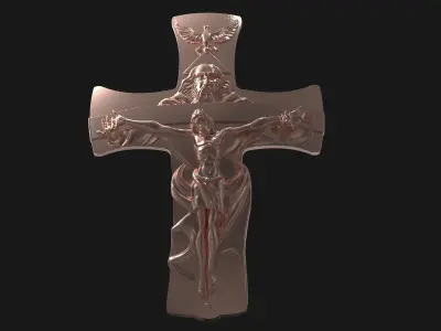 Jesus and god Cross   3D print model