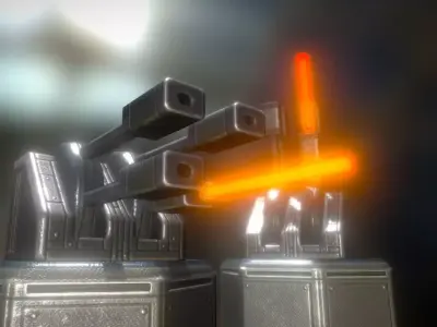 Laser Gun Tower  Free low-poly 3D model