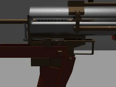 Stylized Submachine Gun Low-poly 3D model