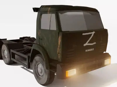 Kamaz 6525 Russian Thermal Texture set Low-poly 3D model