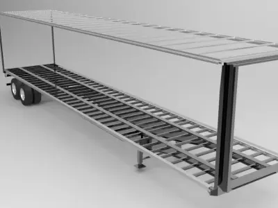 Tautliner trailer main frame Free 3D model