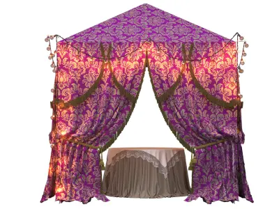 Medieval fortune teller tent 3D model