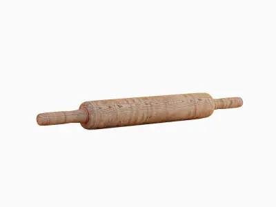 Wooden Rolling Pin 02 Low-poly 3D model