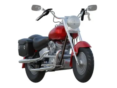 Chopper Motorcycle 3D model buy