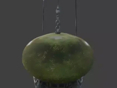 Bio-Mechanical Hanging Moss Lounge 3D Model Low-poly 3D model