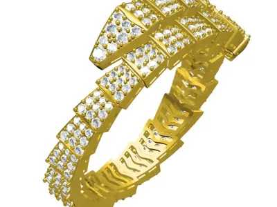 Antique Pave Diamond Bracelet 3D print model