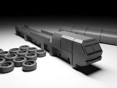 Pencil Holder Missile Launcher Truck Free 3D print model