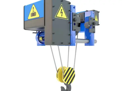 Electric crane hoist 3D model
