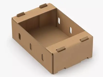 Cardboard Display Box 01 Game Ready 3D model
