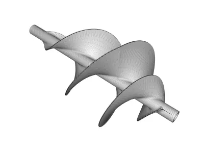 Spiral wind turbine 3D print model
