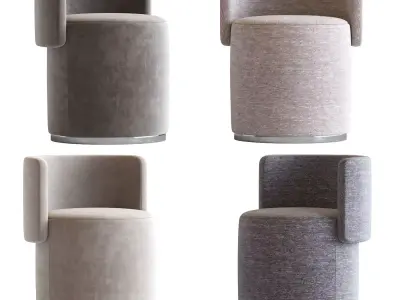 Love Seat Pouf Rugiano 3D model