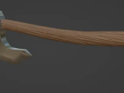 Battle axe 3D model 4