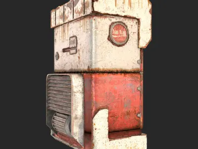 Cold Drink Dispenser Machine Low-poly 3D model