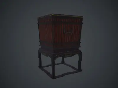 Ancient oriental  container Low-poly 3D model