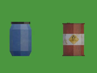 CONTAINERS - LOW POLY - PS1 RETRO STYLE Low-poly 3D model