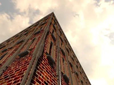 Brick buildind Apartment  3D model
