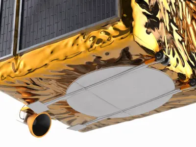 INSAT Communication Satellite Folded 3D model
